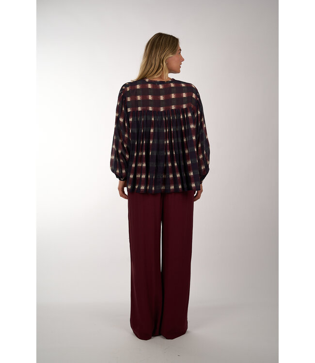 BY BAR BENJI VISCOSE PANTS WINE