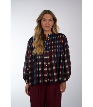 By Bar BY BAR  MINE IKAT BLOUSE WINE IKAT PRINT