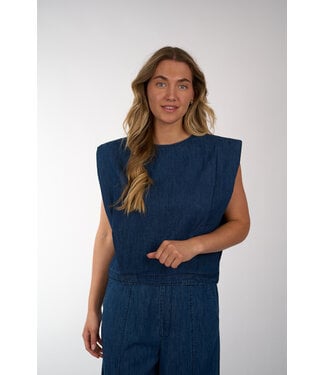 By Bar BY BAR  GINZA DENIM TOP DARK DENIM