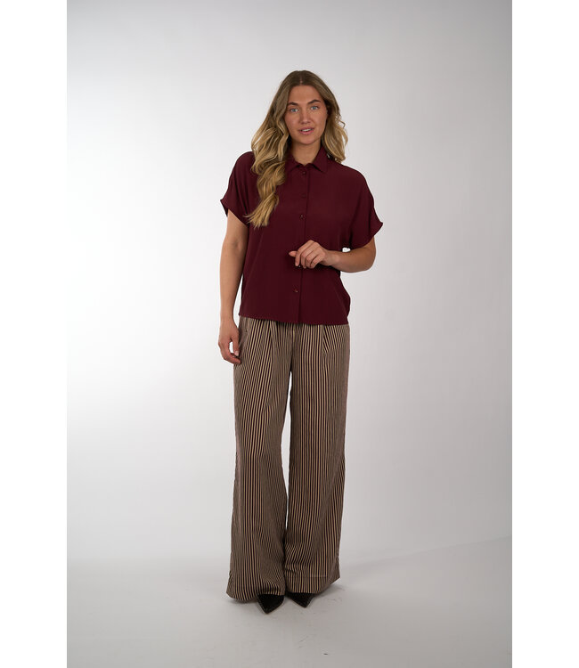 BY BAR BARLEY VISCOSE BLOUSE WINE