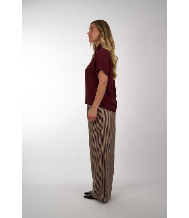 BY BAR BARLEY VISCOSE BLOUSE WINE