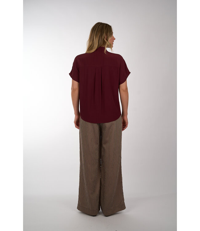 BY BAR BARLEY VISCOSE BLOUSE WINE