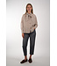 JCSOPHIE POLO BLOUSE 373 BROWN STRIPES