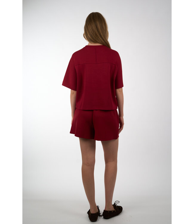 MSCH COPENHAGEN HARISSA IMA SWEAT SHORTS RHUBARB