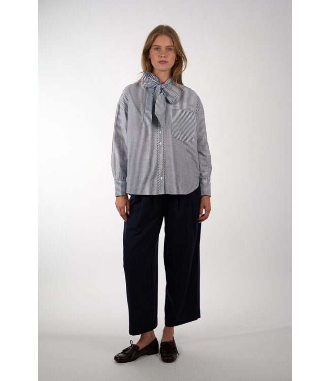 JCSOPHIE POLO BLOUSE 372 DARK BLUE STRIPES