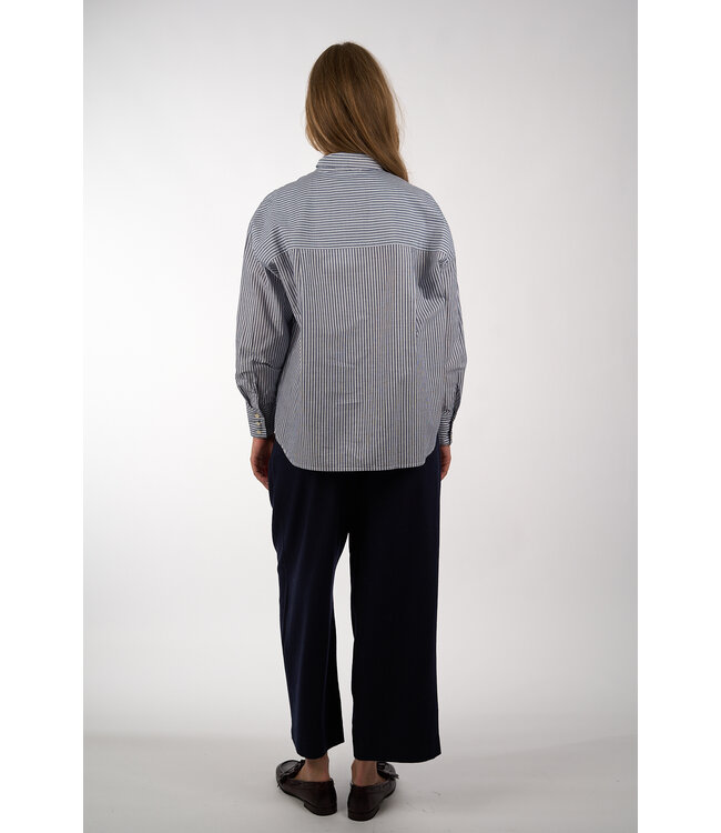 JCSOPHIE POLO BLOUSE 372 DARK BLUE STRIPES
