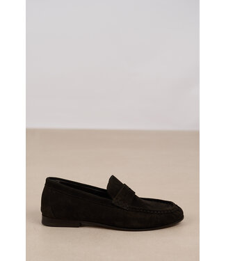 Posa POSA PENNY LOAFER DARK BROWN SUEDE