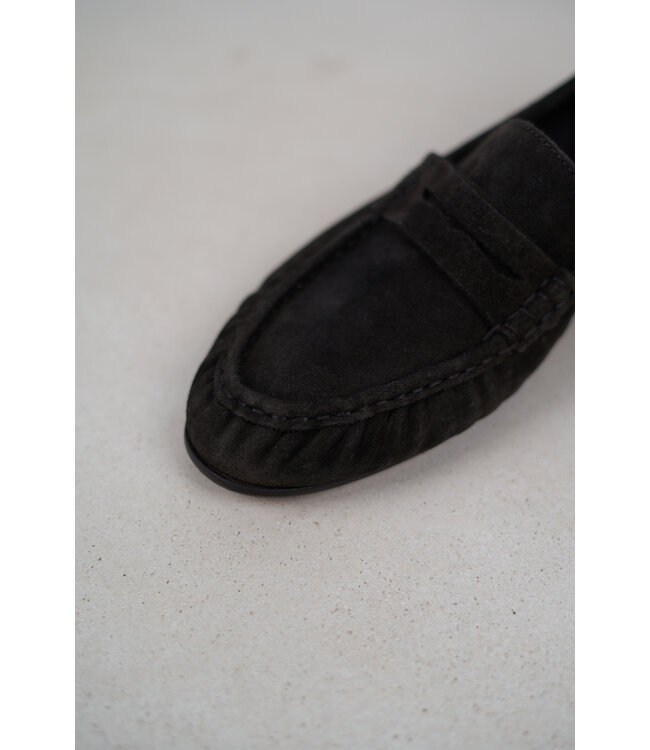 POSA PENNY LOAFER DARK BROWN SUEDE
