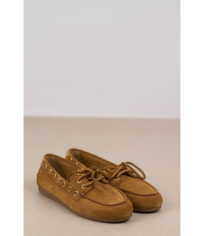 POSA BOAT LOAFER SADDLE STICK CAMEL