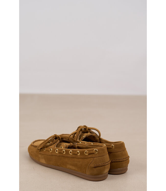 POSA BOAT LOAFER SADDLE STICK CAMEL