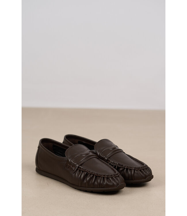 NUBIKK RILEY MIO DK BROWN LEATHER