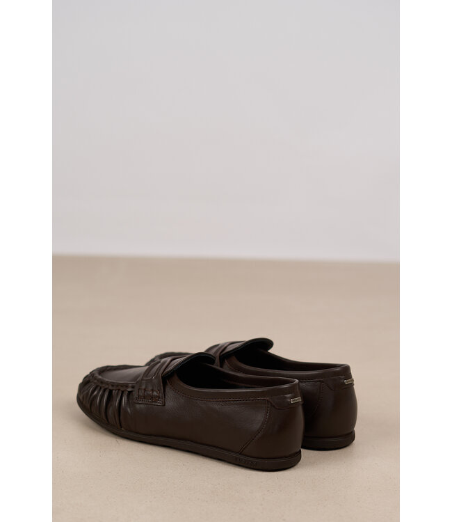 NUBIKK RILEY MIO DK BROWN LEATHER