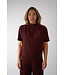 VINCE DRAPED FUNNEL TOP BLACK/ROSE