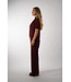 VINCE DRAPED FUNNEL TOP BLACK/ROSE