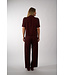 VINCE DRAPED FUNNEL TOP BLACK/ROSE