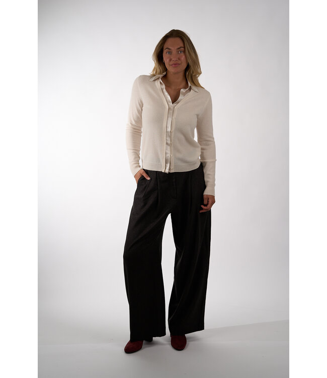 VINCE MIXED MEDIA CARDIGAN 1010WH