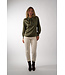IVI WOLID SILK BLOUSE OLIVE