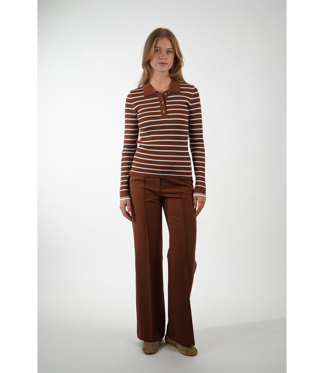 AAIKO OLIN STRIPE DARK MOCHA