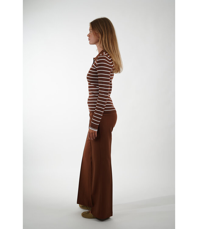 AAIKO OLIN STRIPE DARK MOCHA