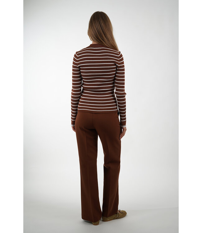 AAIKO OLIN STRIPE DARK MOCHA
