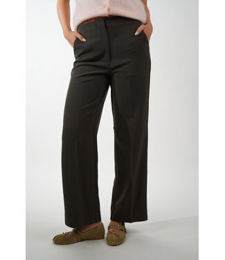 Second Female SECOND FEMALE FIQUE CLASSIC TROUSERS BLACK OLIVE