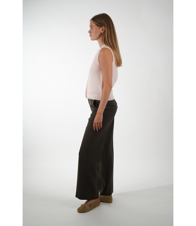 SECOND FEMALE FIQUE CLASSIC TROUSERS BLACK OLIVE