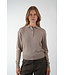 Second Female SECOND FEMALE LONGO KNIT LS COLLAR MID BROWN MELANGE