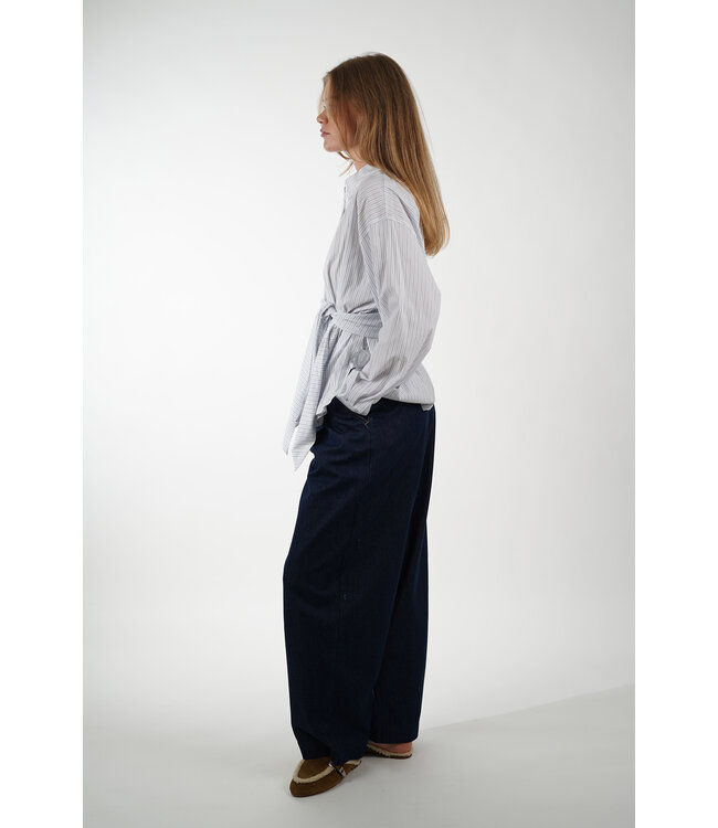 SAMSOE & SAMSOE SAHARPER PLEAT JEANS 16014 SOFT DENIM