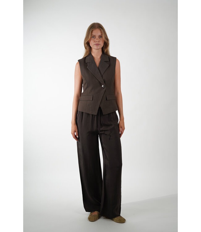 SECOND FEMALE RIESE FITTED WAISTCOAT DARK BROWN