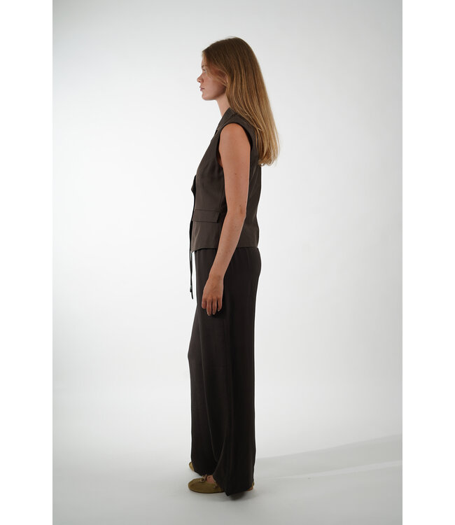 SECOND FEMALE RIESE FITTED WAISTCOAT DARK BROWN