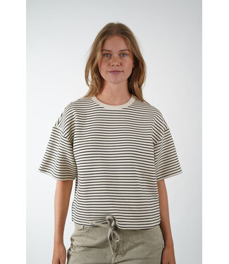 MSCH COPENHAGEN MSCH COPENHAGEN NILDA IMA SWEATSHIRT 19189 OATMEAL/BLACK