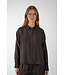 BY BAR KRIS SATIN STRIPE BLOUSE ESPRESSO