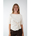 SECOND FEMALE ARKAI DRAPE TEE EGGNOG
