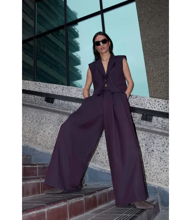 BY BAR BOBI GILET DARK WINE