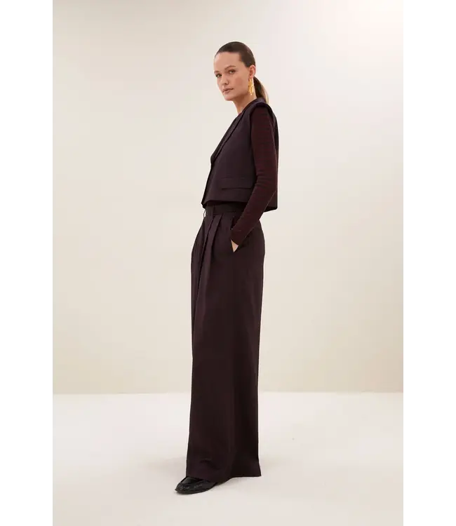 BY BAR BOBI GILET DARK WINE