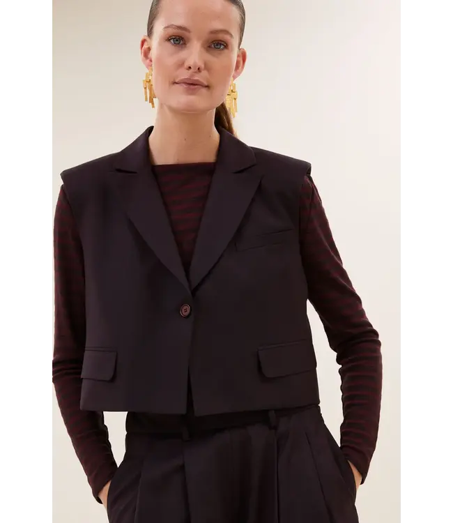 BY BAR BOBI GILET DARK WINE