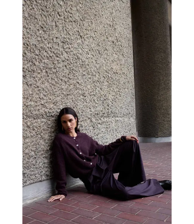 BY BAR CLEO CARDIGAN DEEP WINE