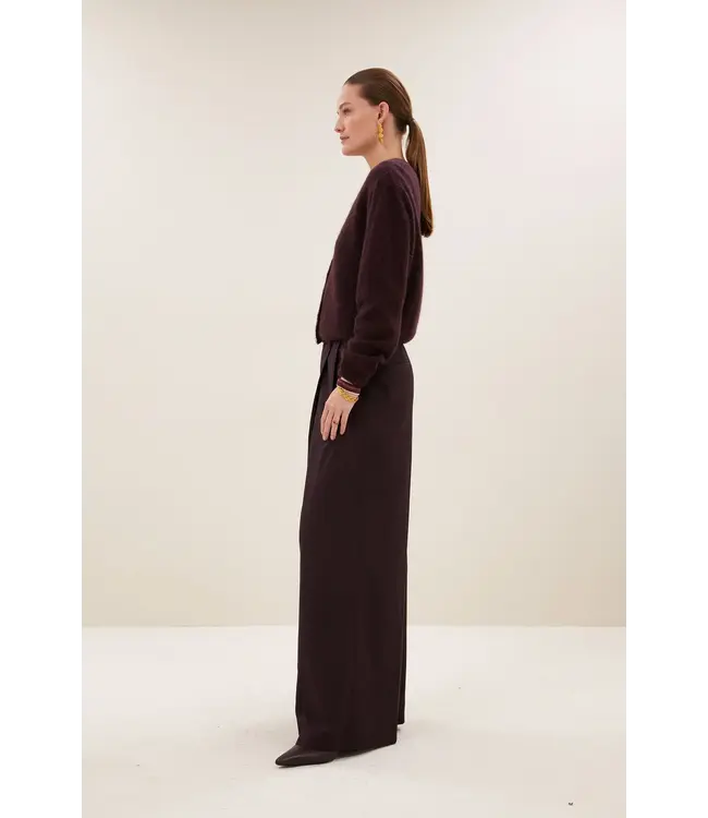 BY BAR CLEO CARDIGAN DEEP WINE