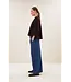 BY BAR JESS BLOUSE WINE CHECK