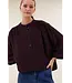 BY BAR JESS BLOUSE WINE CHECK