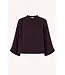 BY BAR JESS BLOUSE WINE CHECK