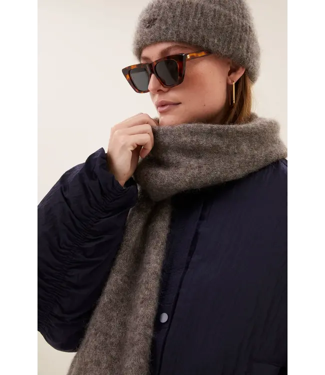 BY BAR LEAH NORTON SCARF DARK BISCUIT