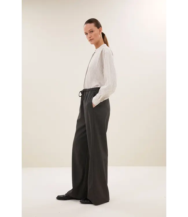 BY BAR PELLE HERRINGBONE PANTS BLACK HERRINGBONE