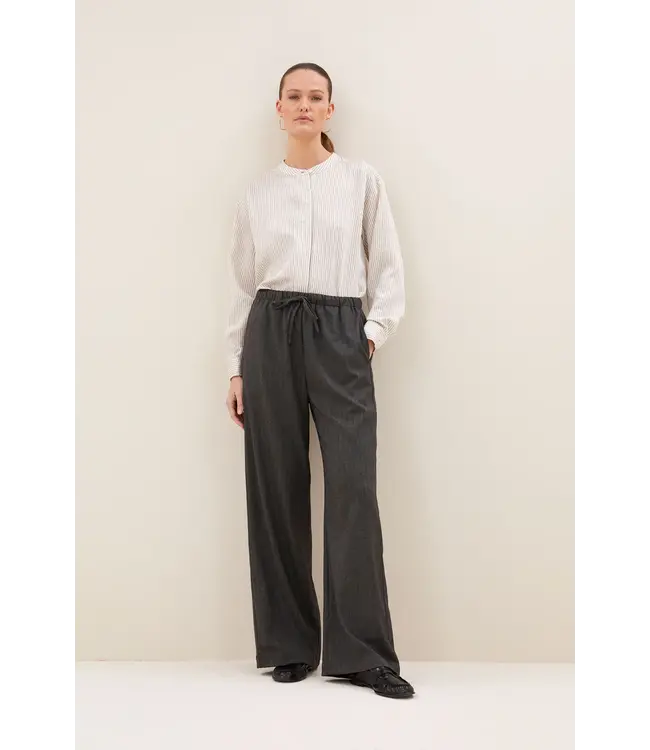 BY BAR PELLE HERRINGBONE PANTS BLACK HERRINGBONE