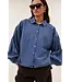 BY BAR SARAH SHORT DENIM BLOUSE MEDIUM DENIM