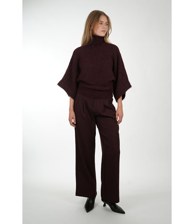 AIMEE NAMIBIA KNITTED SWEATER BURGUNDY