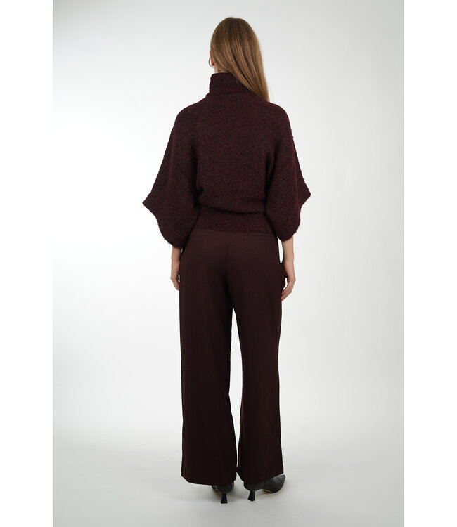 AIMEE NAMIBIA KNITTED SWEATER BURGUNDY
