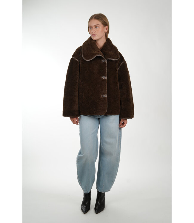 WITHBLACK DAJANA PILE JACKET BROWN