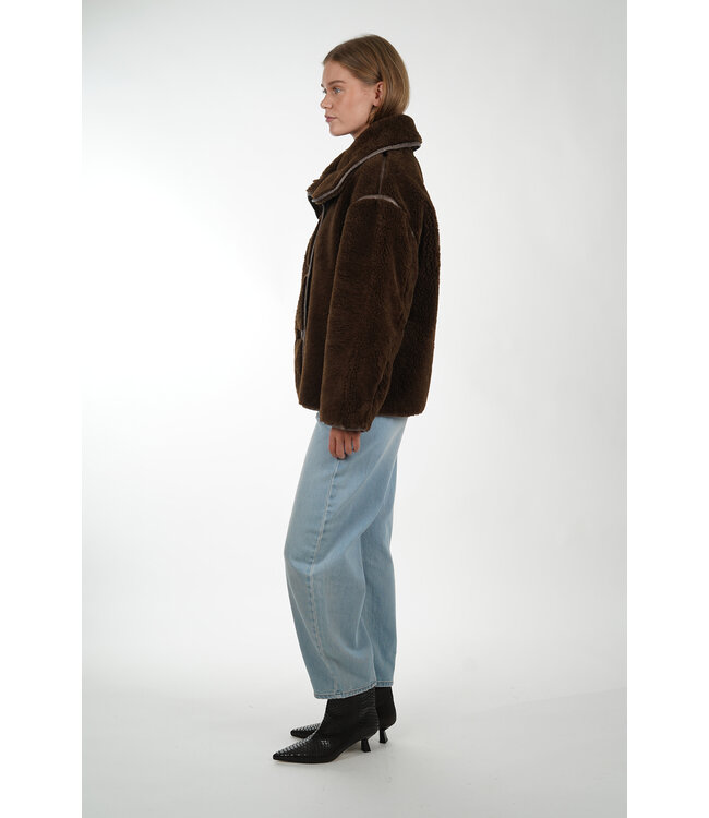WITHBLACK DAJANA PILE JACKET BROWN