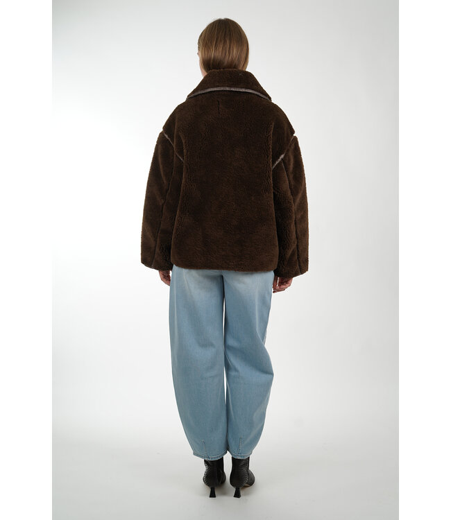WITHBLACK DAJANA PILE JACKET BROWN